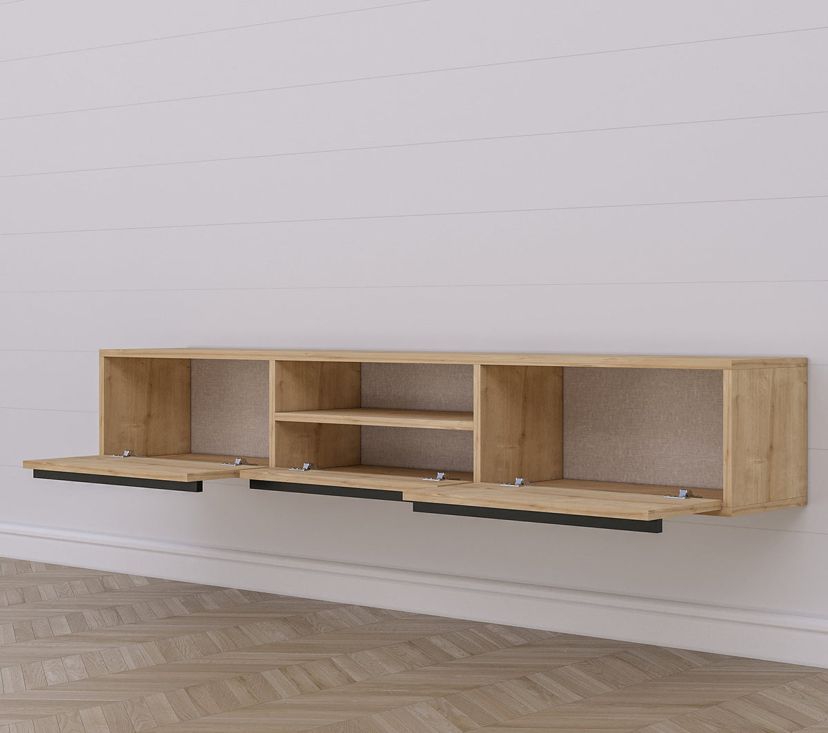 71" Wall Mounted Floating Entertainment Media Console D2041