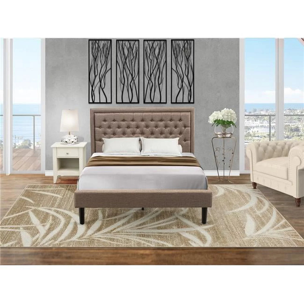 2 Piece Traditional Wood Queen Bed Set Q704