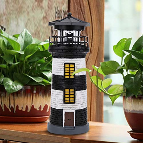 Solar Lighthouse Rotating Outdoor Light Garden Ornament R3103