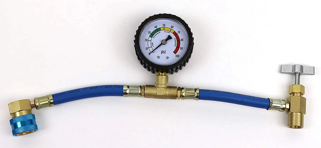 8oz HFO-R1234yf Refrigerant 2 Cans & Brass Can Tap with Gauge M72946