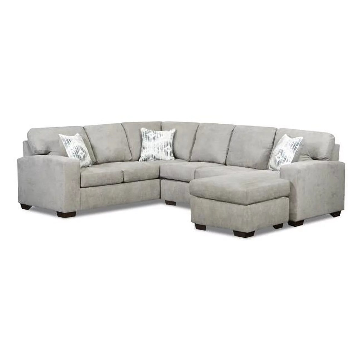 Gray Corner Sectional with Right Facing Chaise F672837