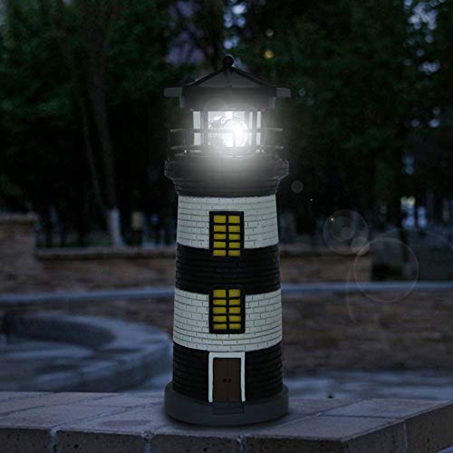 Solar Lighthouse Rotating Outdoor Light Garden Ornament R3103