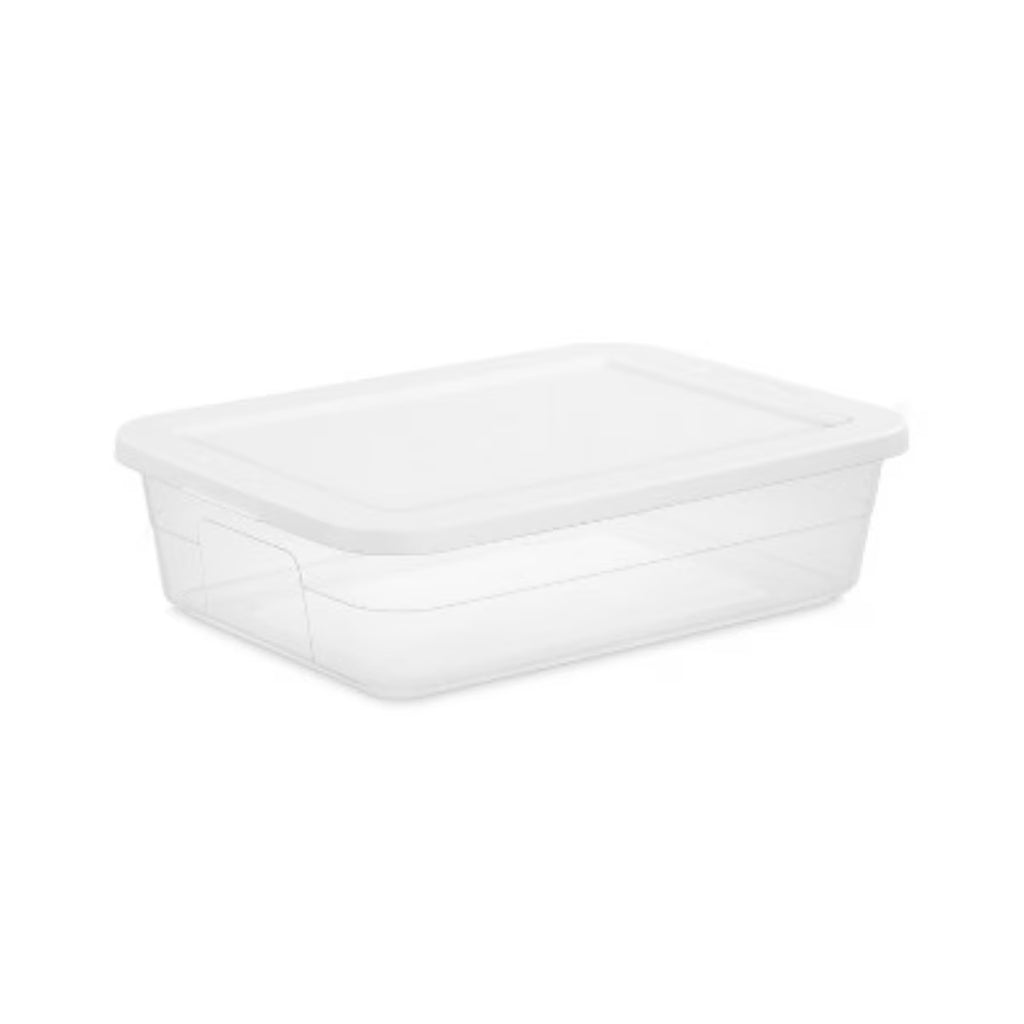 Clear 28 Quart Under Bed Storage Container with Lid J764