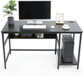 Black 47 Inch Computer Desk with Storage Shelves M30470