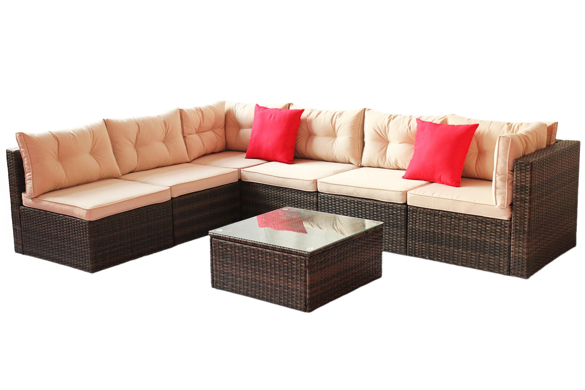 7 Pieces PE Rattan Patio Furniture Set M3502