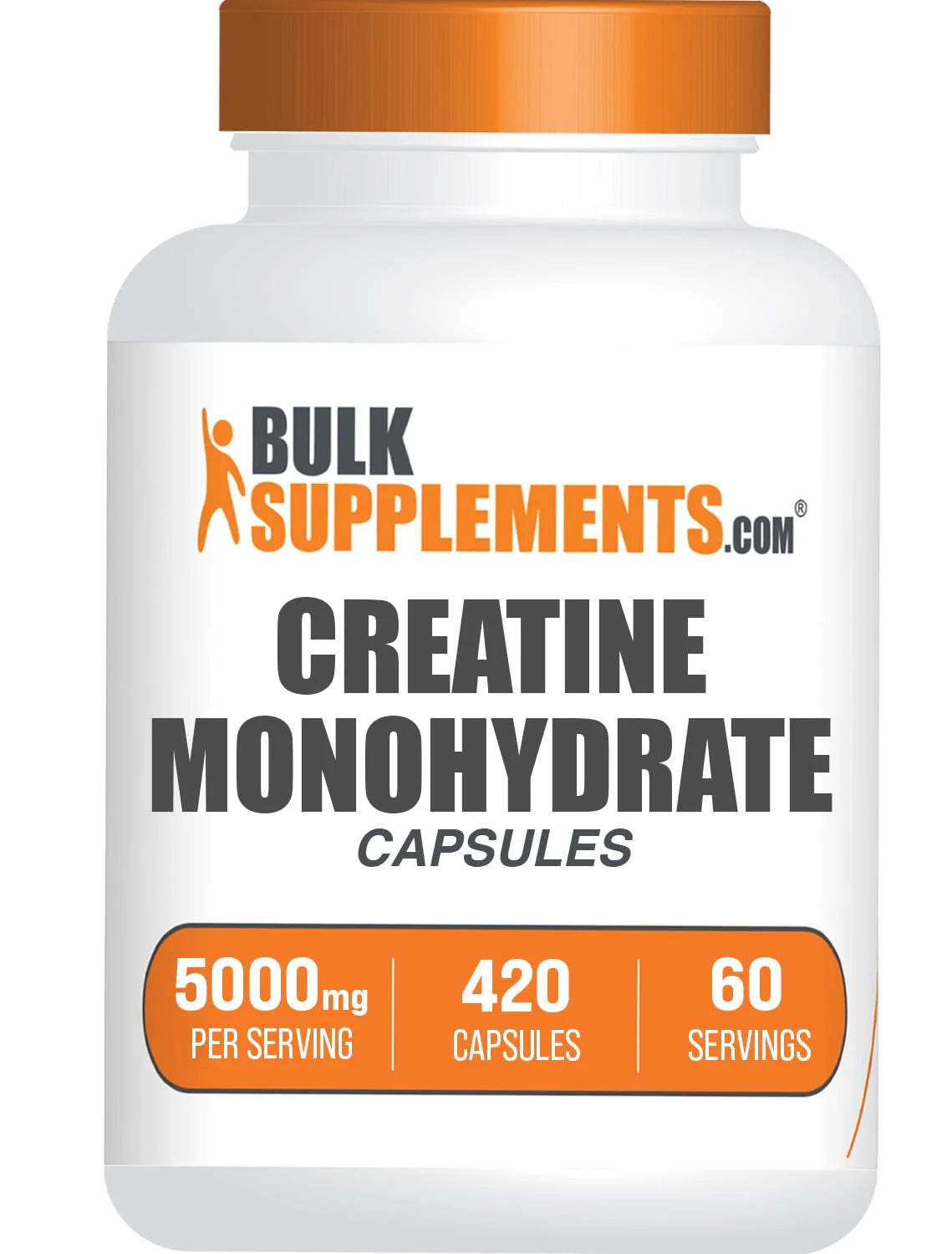 Micronized Creatine Monohydrate 5000mg Gluten Free 420 Capsules J956465