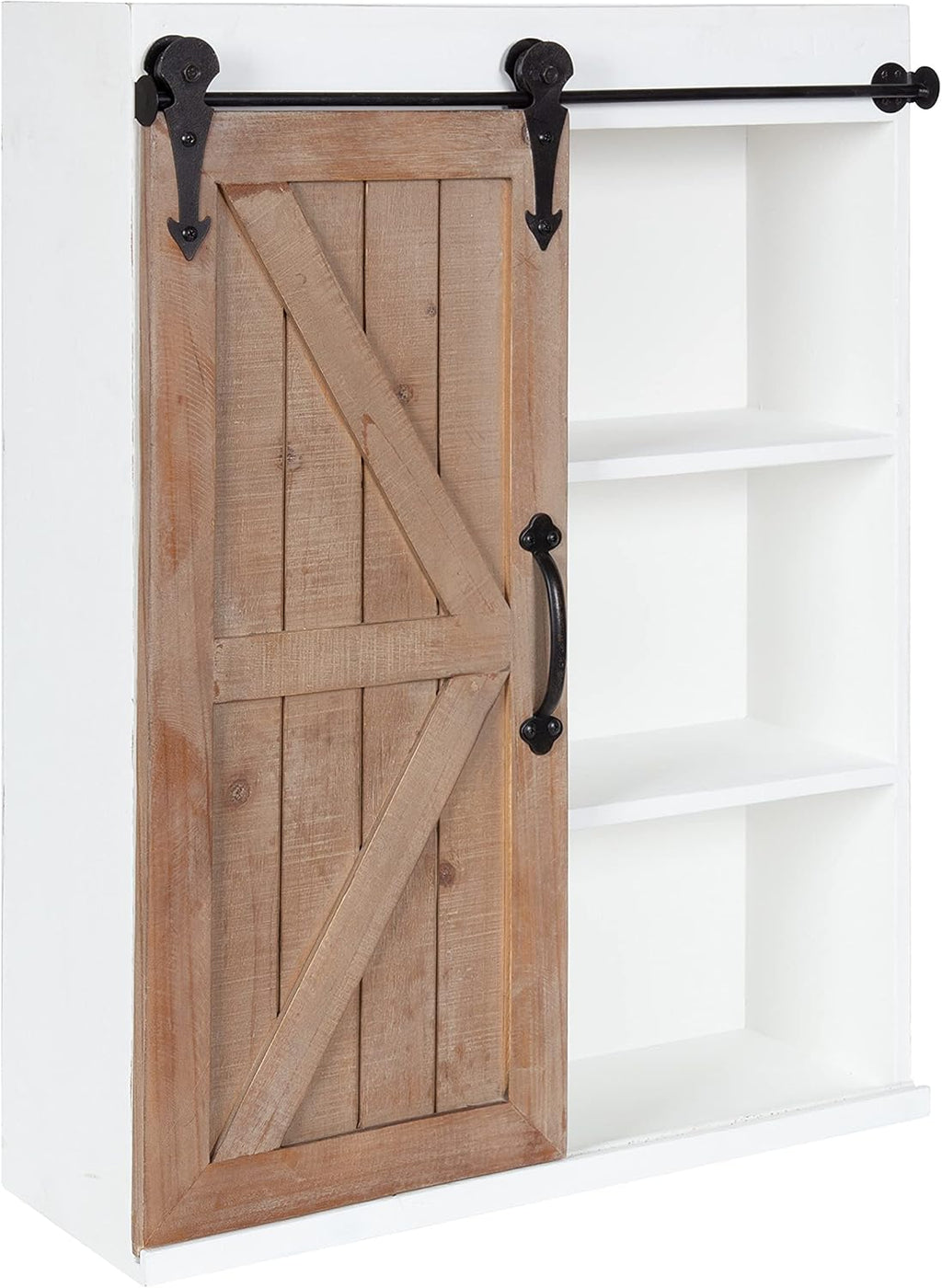Wood Wall Storage Cabinet with Sliding Barn Door Z771681