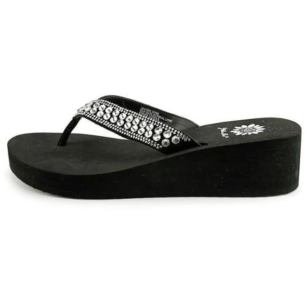 Womens Leather Split Toe Platform Sandals J983163