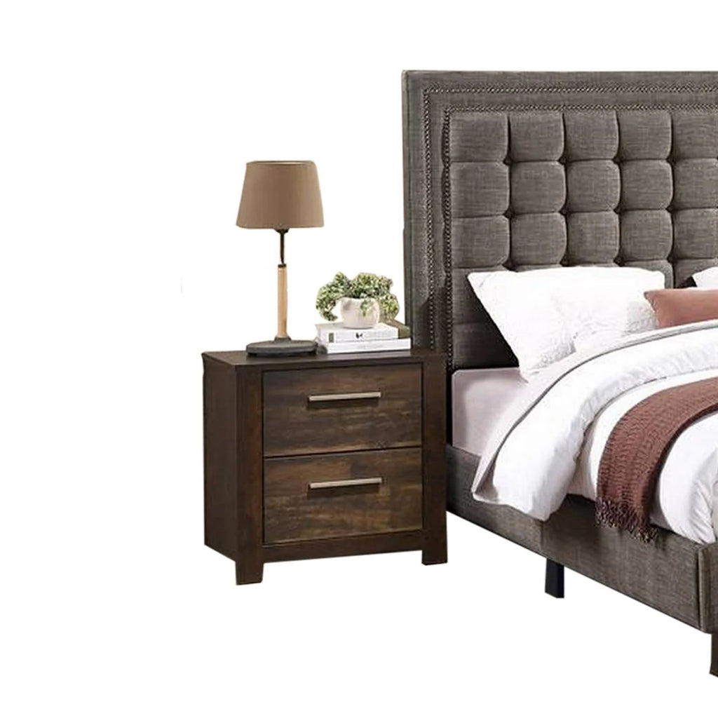 Full Size Tufted Upholstery Bed Q40060