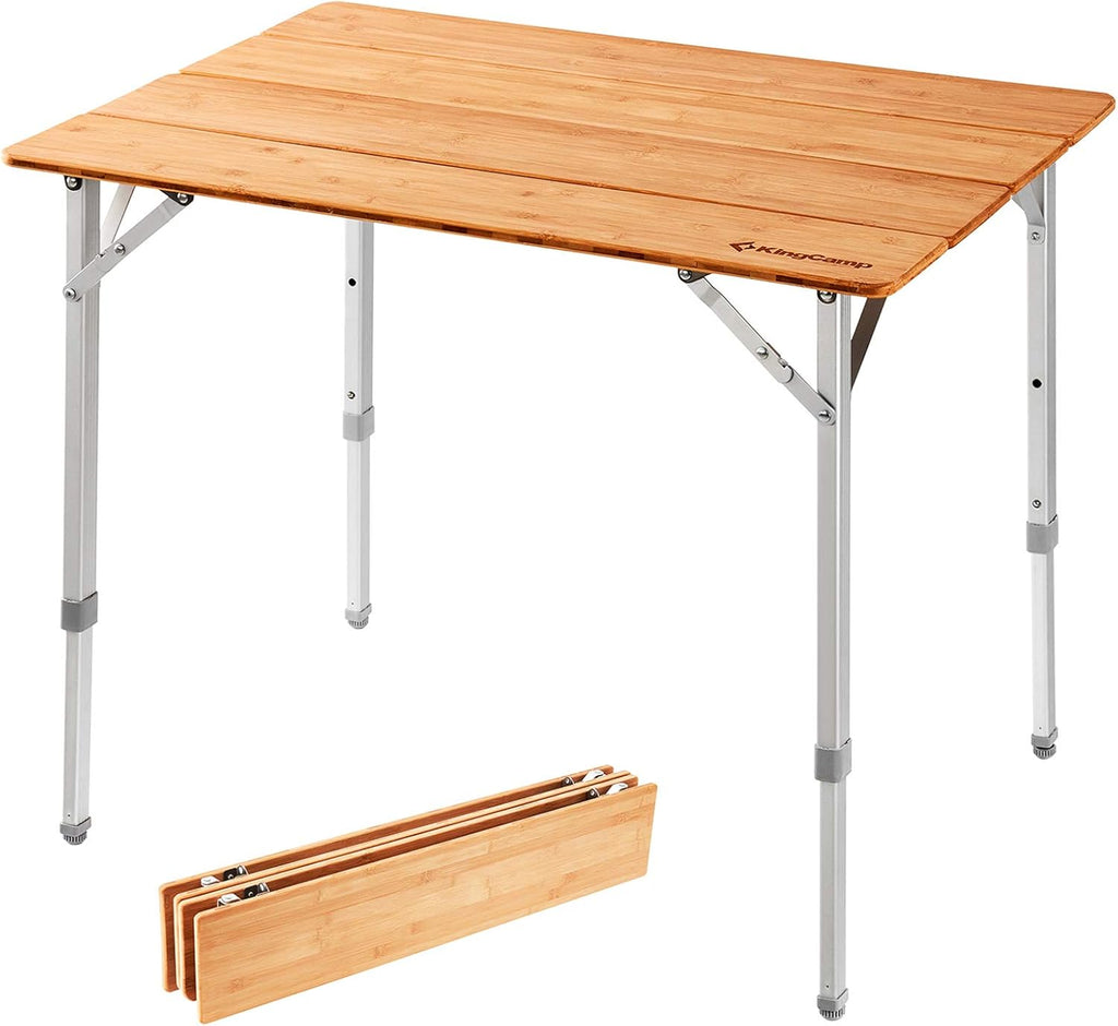 Bamboo Heavy Duty Oversize Anti-UV Portable Folding Table O1683