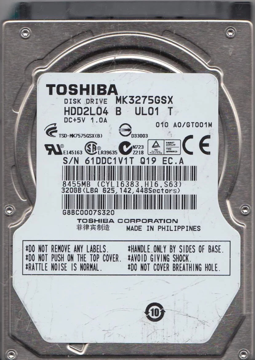 320GB SATA 2.5 Hard Drive E1290