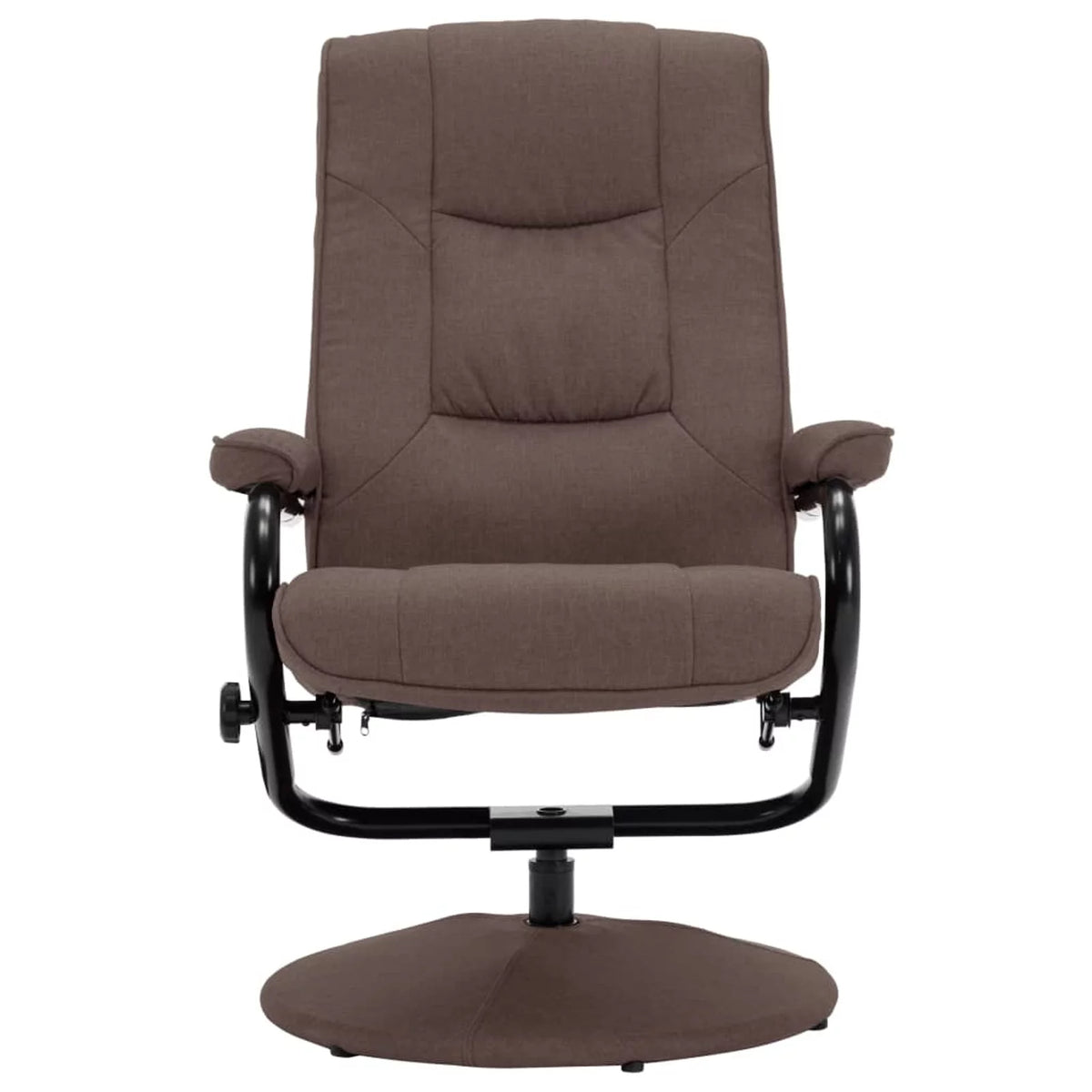 Brown Fabric Swivel Recliner with Ottoman J568045