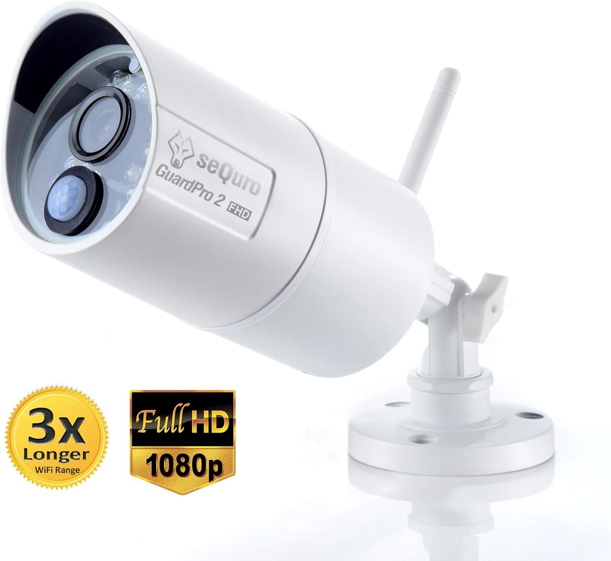 Wireless Security Camera System with Monitor, 1080P Night Vision Y445