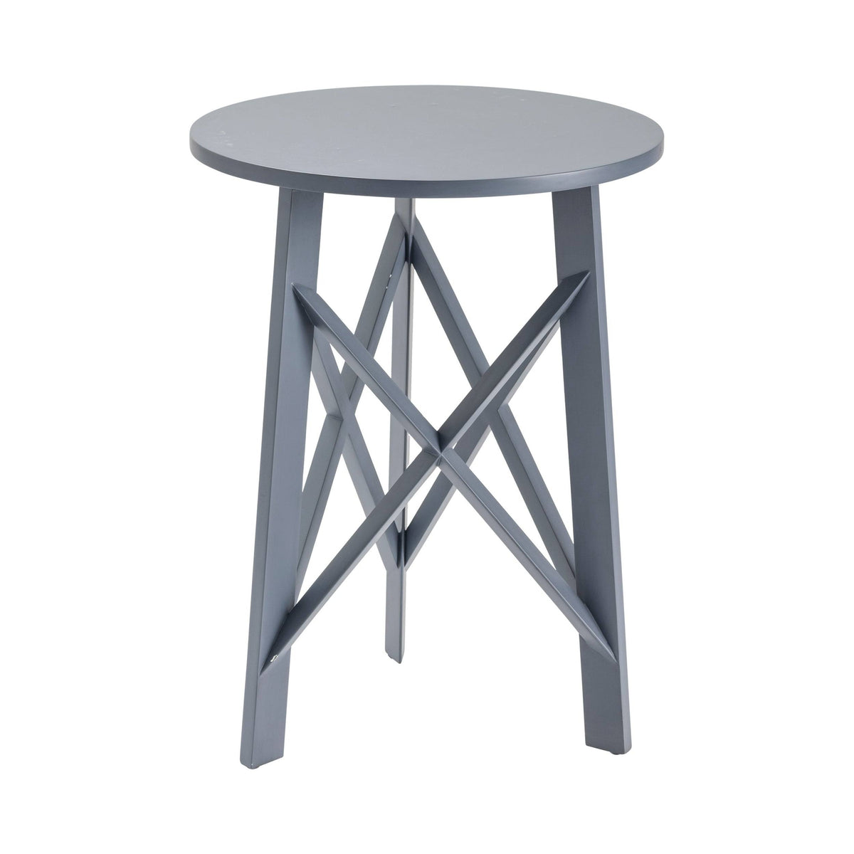 Blue Acacia Wood Accent Table Z516128