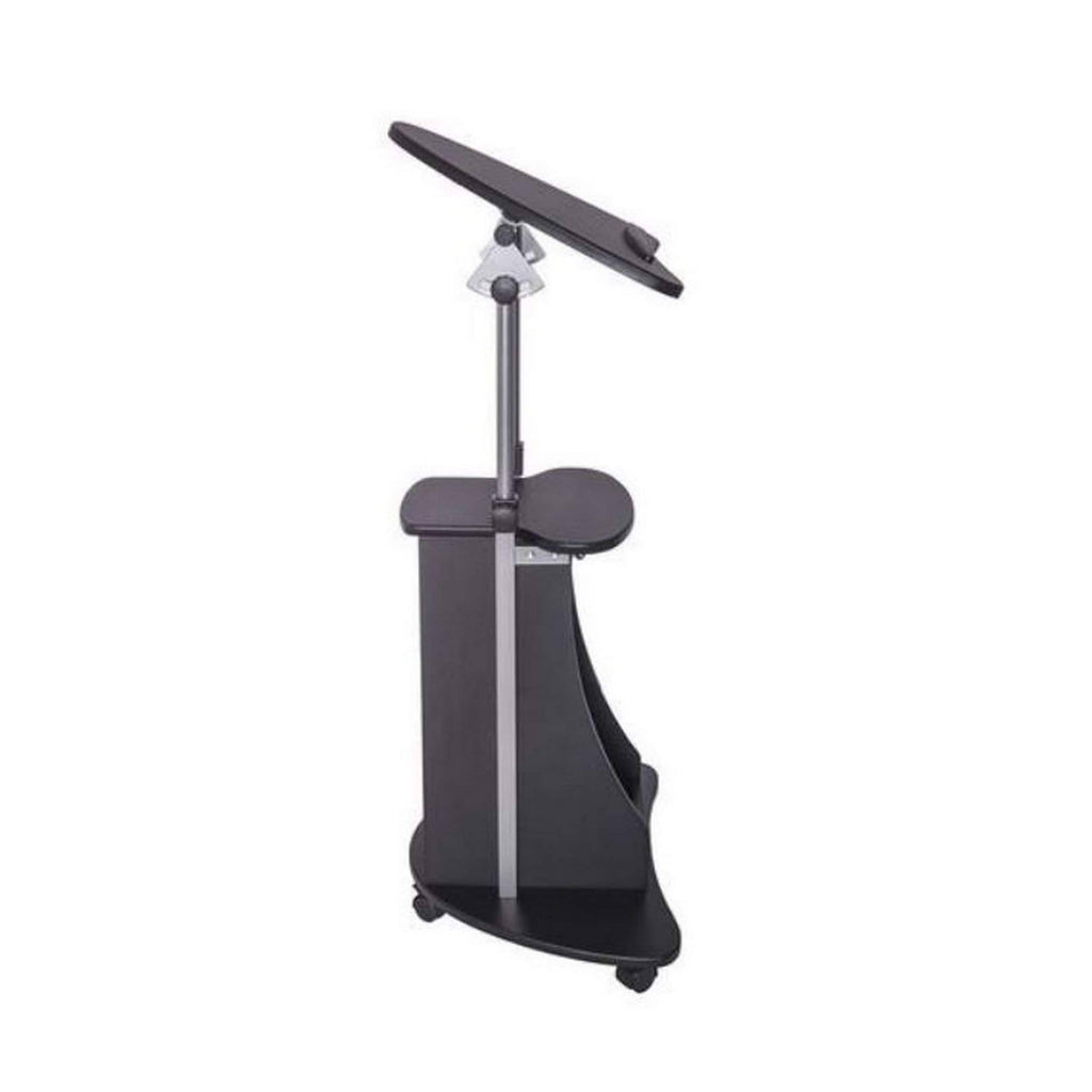 Rolling Adjustable Laptop Cart with Storage Black R518