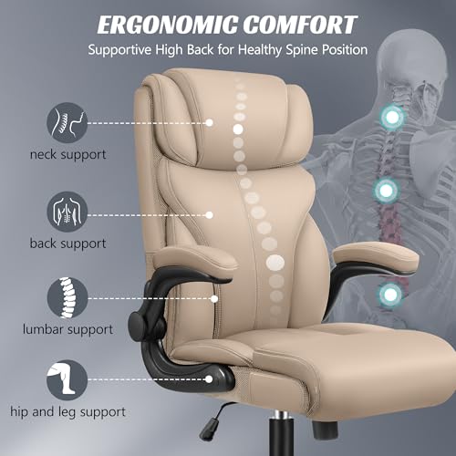 Big and Tall Ergonomic Leather Office Chair R7249