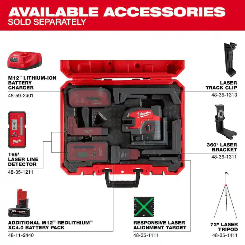 12-Volt Lithium-Ion Cordless Green Cross Line Laser Kit P80625