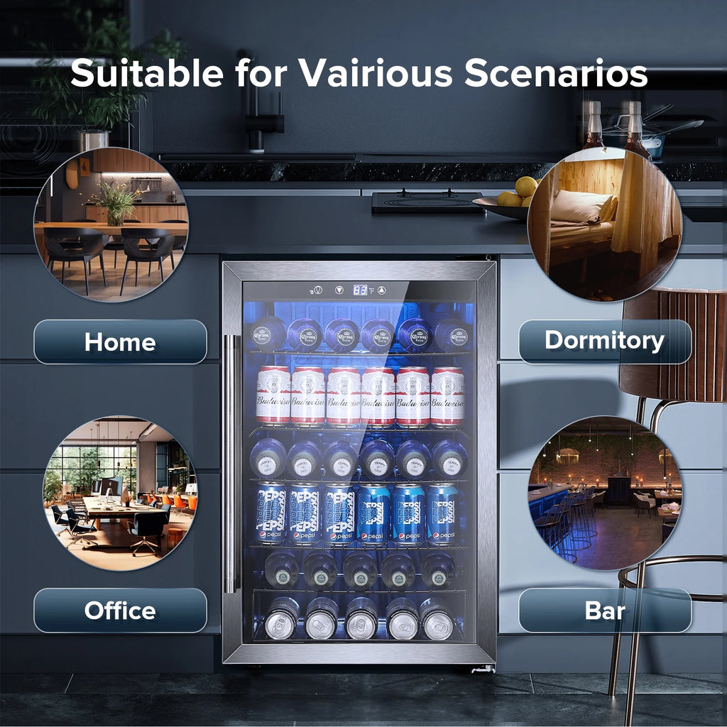 4.4 Cu.ft Beverage Refrigerator Cooler with Glass Door K6443