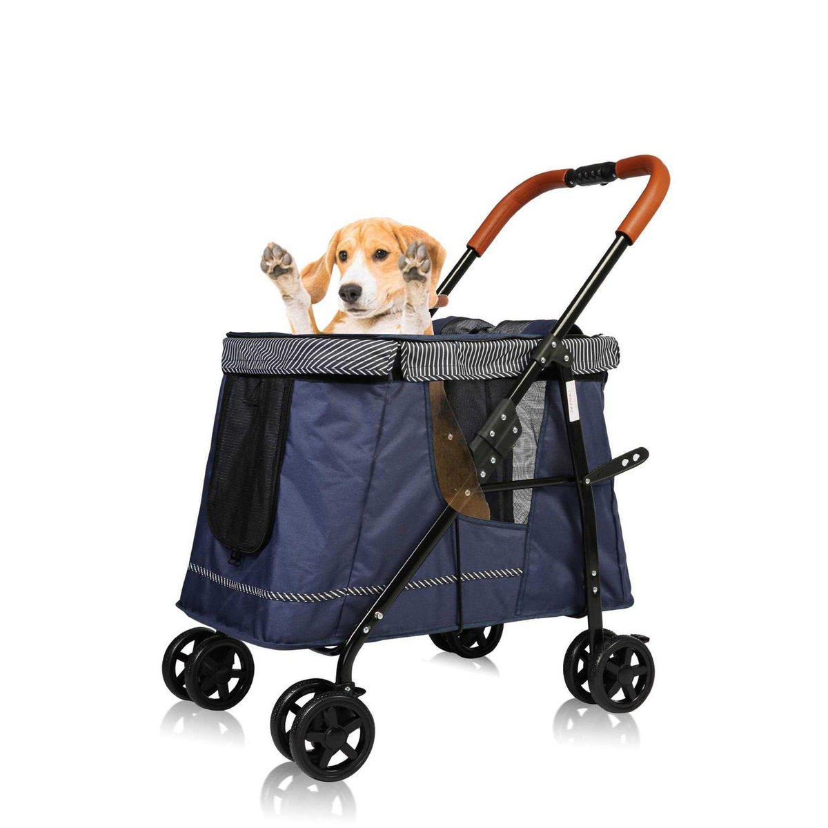 Folding Pet Stroller with Dual Entry S786