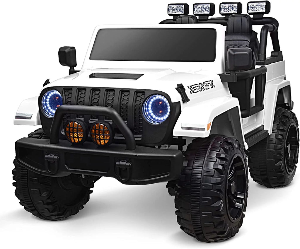 24V 2 Seater Kids Ride on Truck 4WD White W1954
