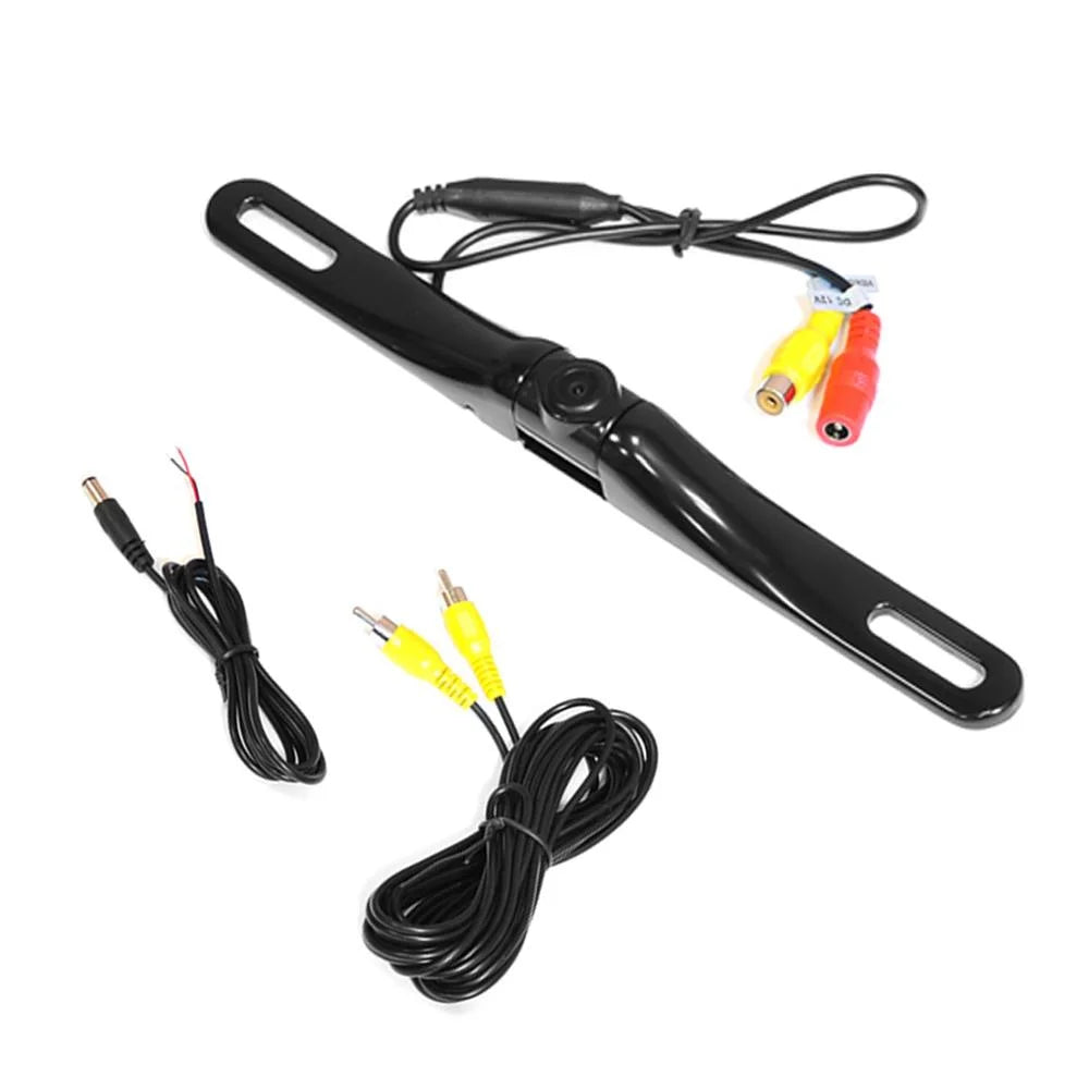 6.2" Touch Screen Double Din DVD Bluetooth USB Receiver and License Plate Mount Rear View Backup Camera V2730