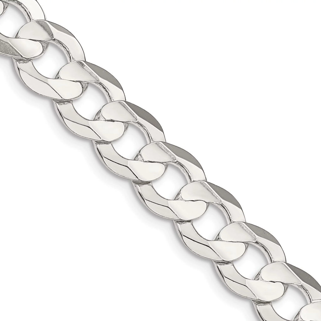 Heavy Curb Chain 9.75mm Wide 26 Inch Sterling Silver K9001