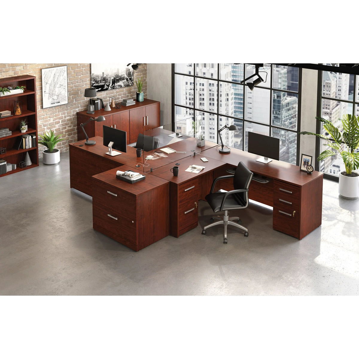 5-Shelf Engineered Wood Bookcase W2817