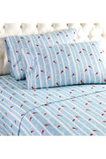 Micro Flannel Sheet Set Blue King G12727