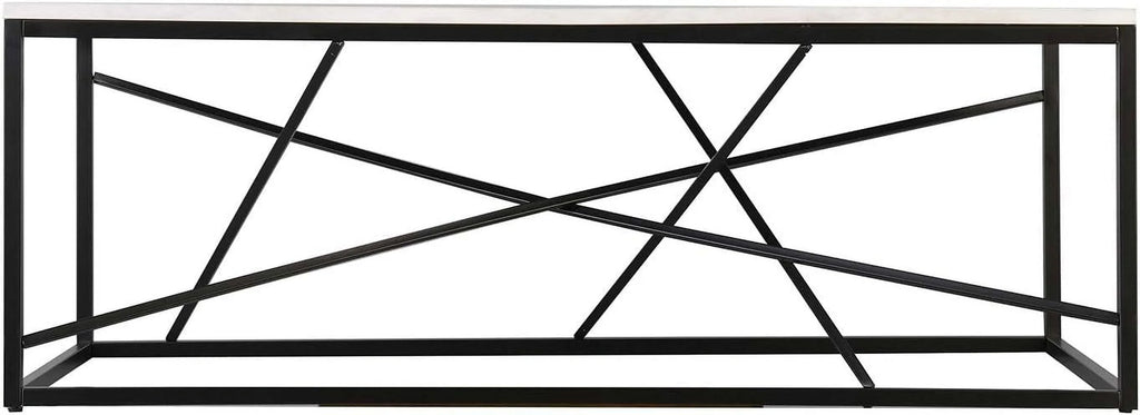 White Faux Marble Coffee Cocktail Table I205