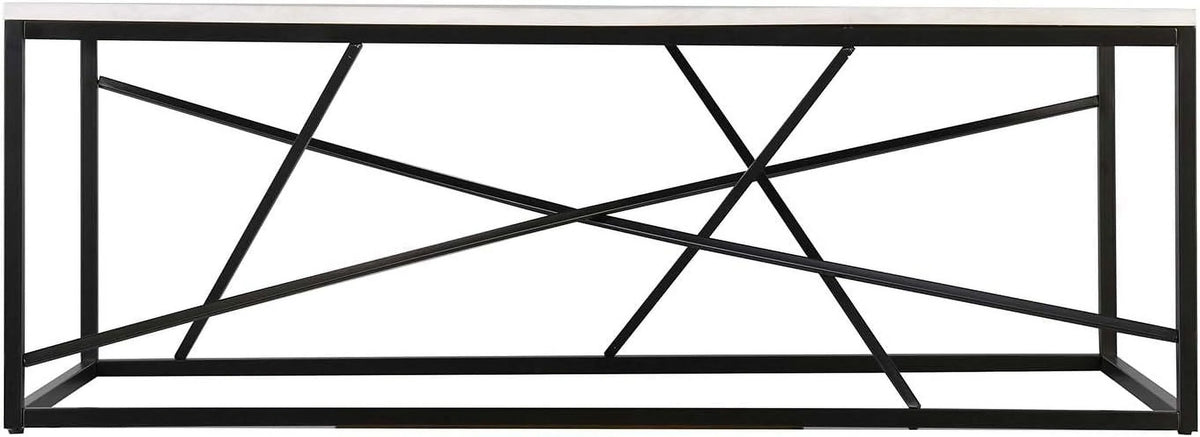White Faux Marble Coffee Cocktail Table I205
