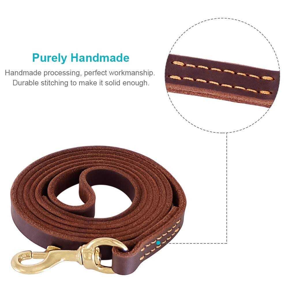 Leather Dog Leash 6 Foot Braided Heavy Duty U816