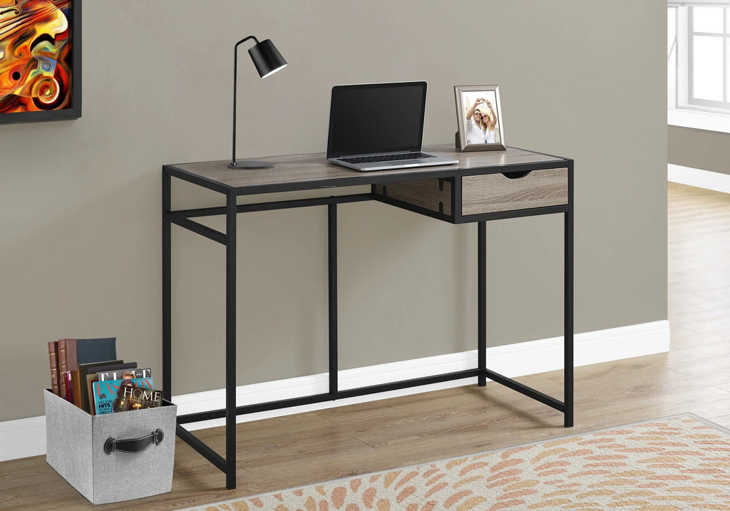 Brown Laminate Computer Desk with Storage Drawer E31671