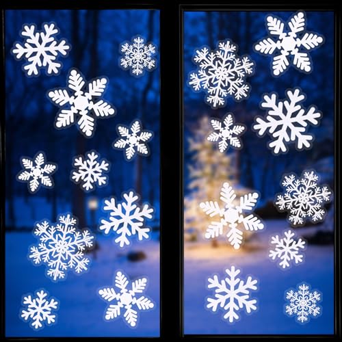 White Snowflakes Window Stickers R92448