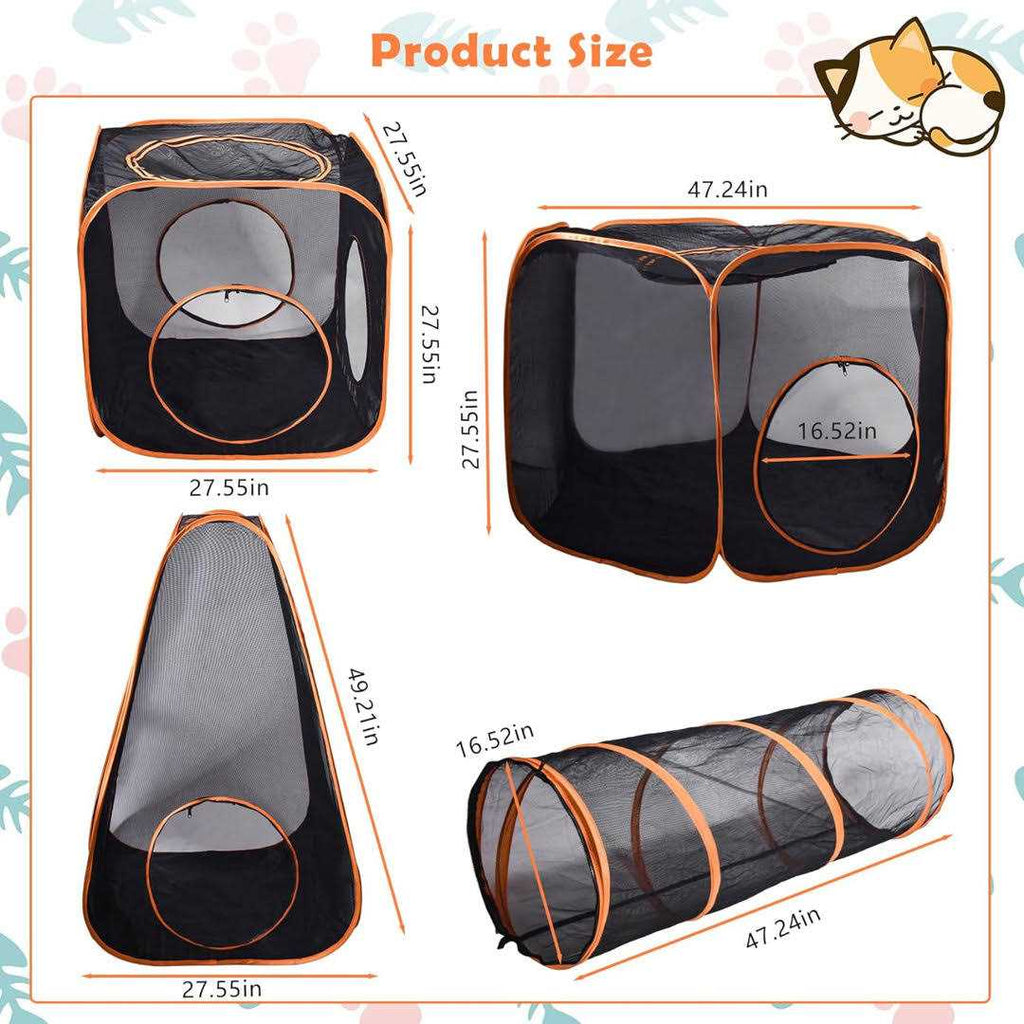 6-in-1 Portable Playpen Enclosures with Tunnel C390493