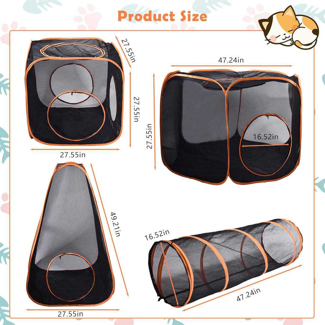 6-in-1 Portable Playpen Enclosures with Tunnel C390493