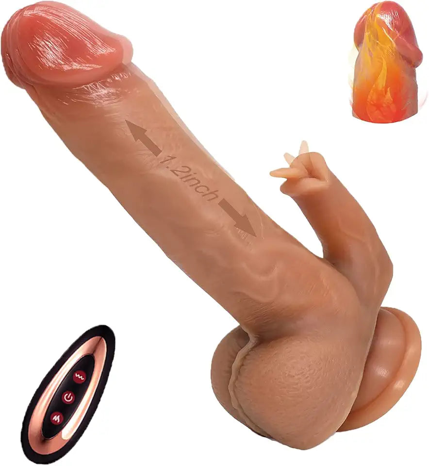 Thrusting Vibrating Dildo 360° Rotating 10 Mould Vibrator 42° Heating Suction Cup B515