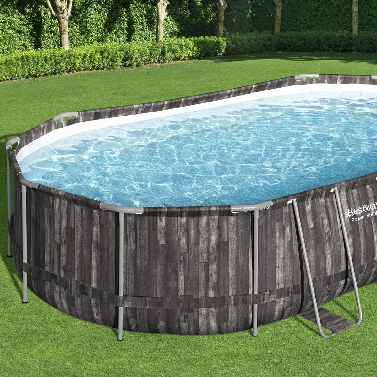 20 x 12 x 4 Foot Oval Above Ground Swimming Pool Set T7804