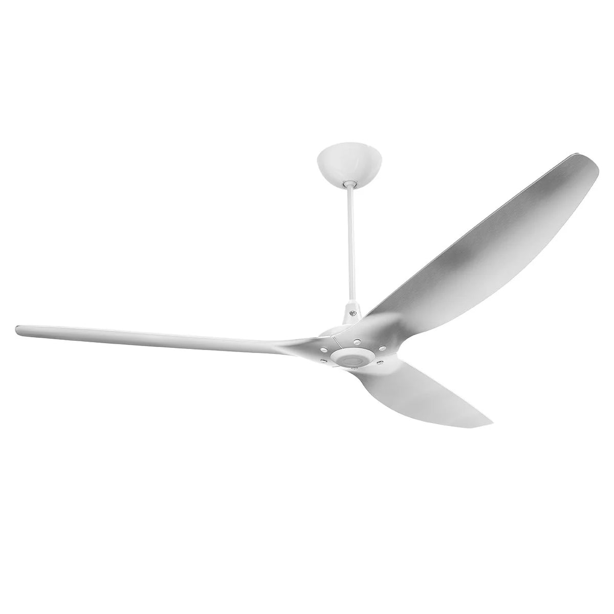 84 Ceiling Fan with Brushed Aluminum Blades and White Finish S4061