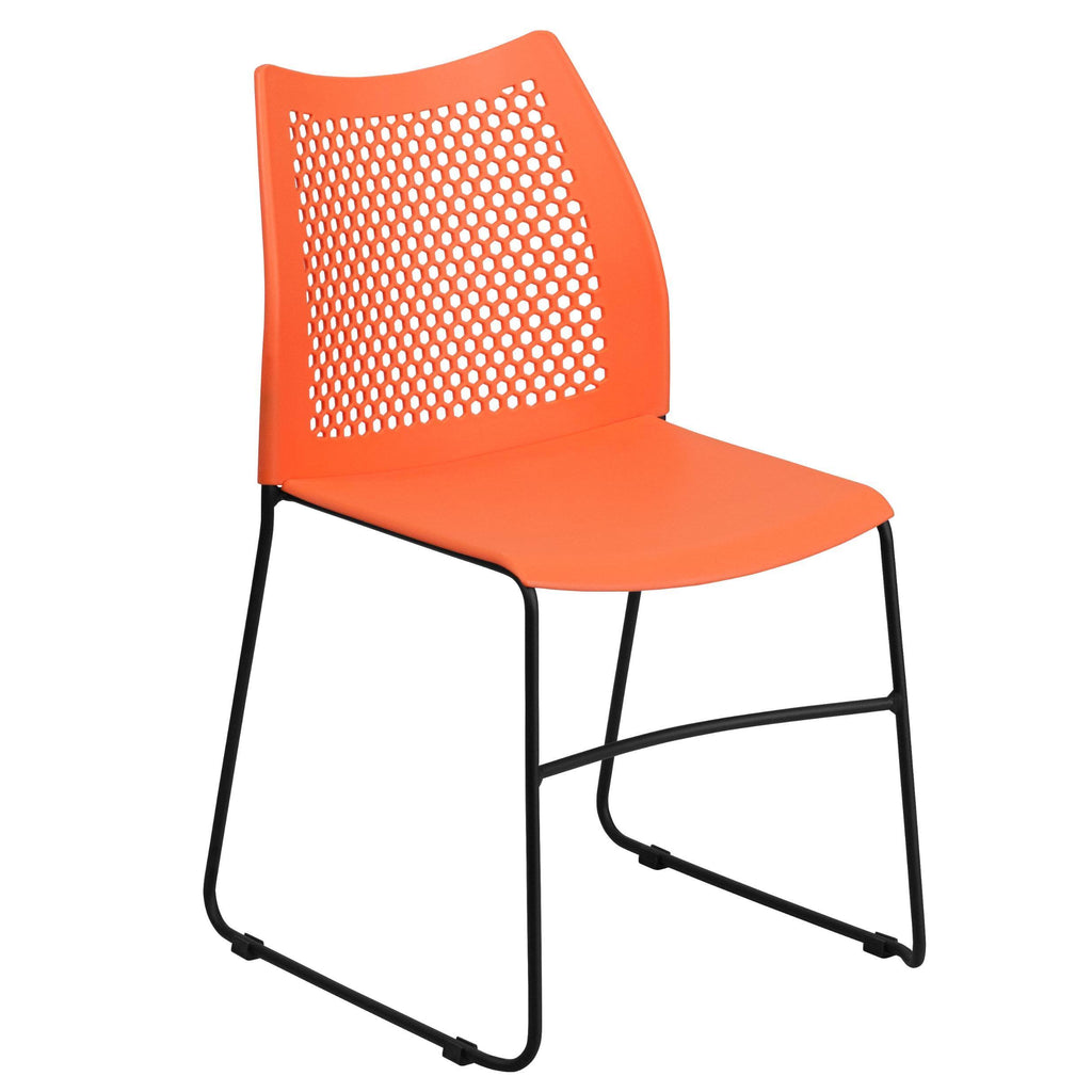 Burgundy Stack Chair with Air-Vent Back T554