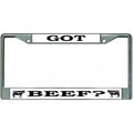 Got Beef Chrome License Plate Frame G7512