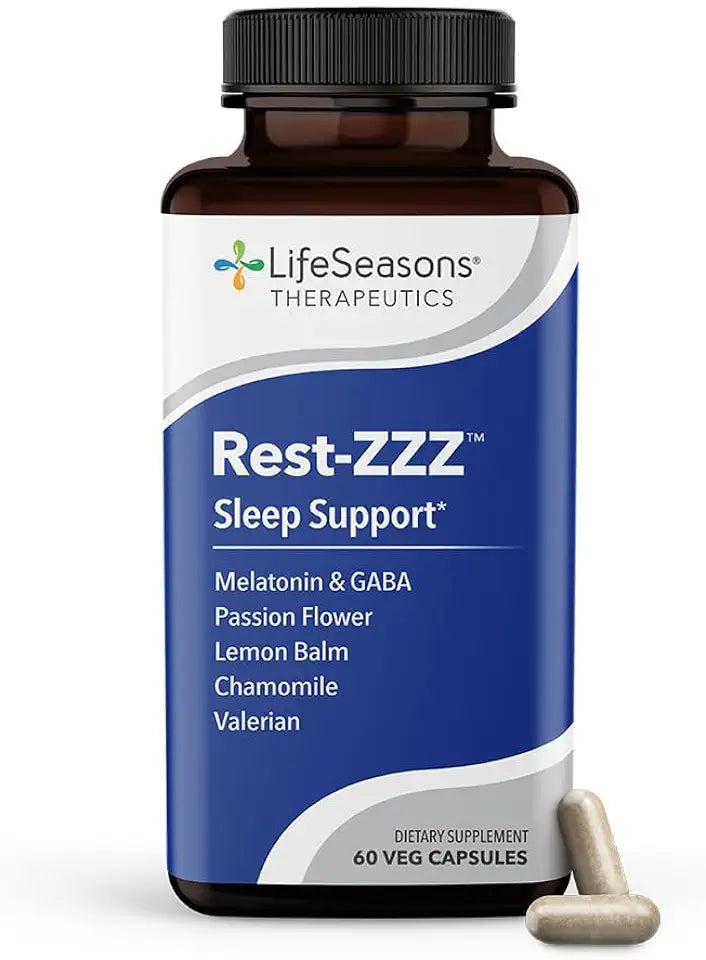 60 Capsules Melatonin GABA Chamomile Sleep Support Supplement H47348