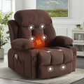 Grey Swivel Rocker Recliner Chair with Heat and Massage V709