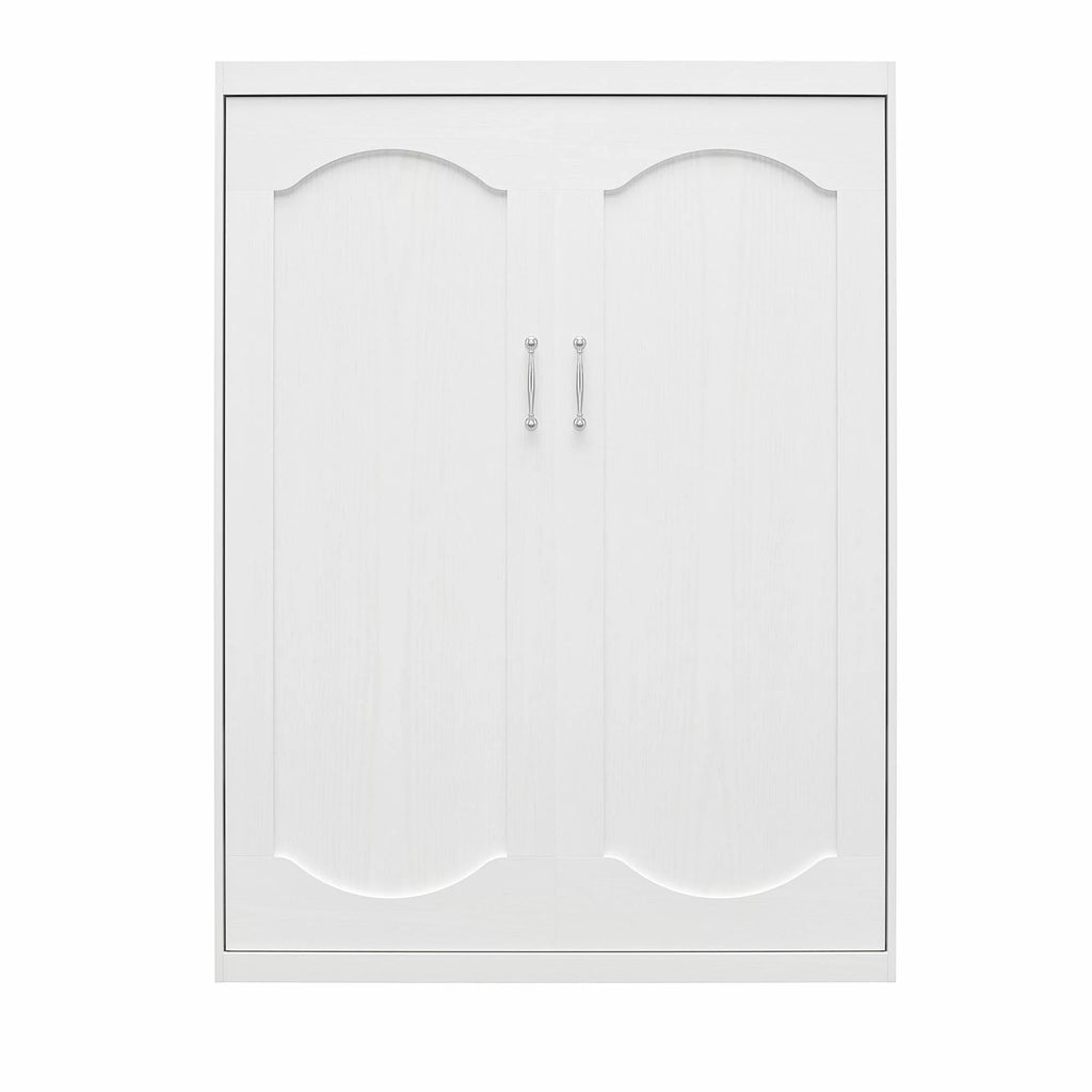 White Full Size Wall Bed E20319