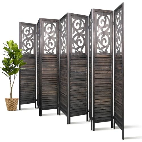 8 Panel Wood Peg Board Room Divider T19910