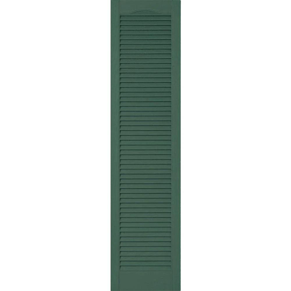 Vinyl Cathedral Top Open Louver Shutters E578