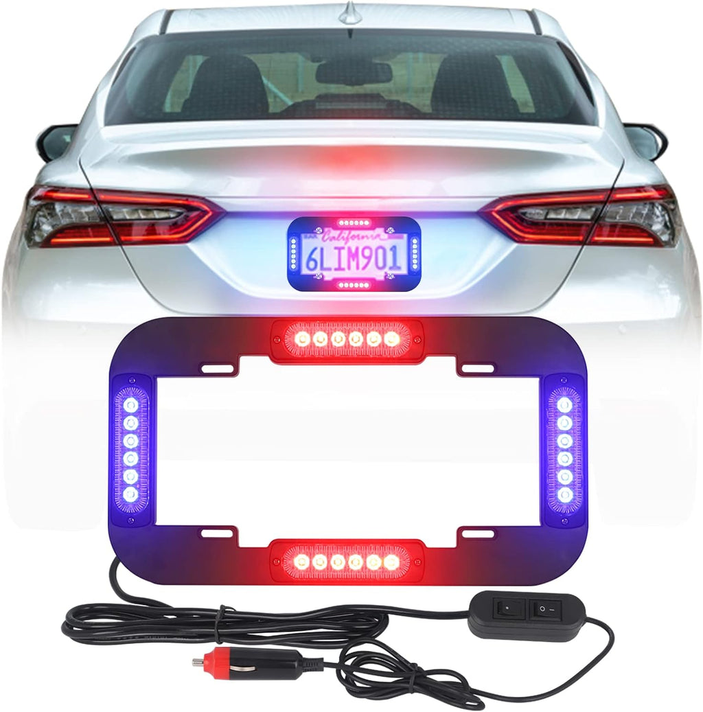 Amber and White 13.5 inch 24 LED Emergency Strobe Lights Pack of 2 T3318