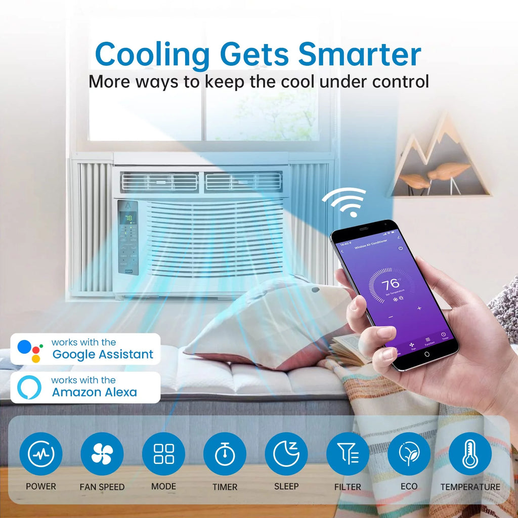6000 BTU White Air Conditioner with Remote App Control H641464