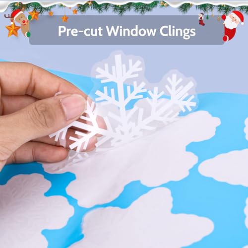 White Snowflakes Window Stickers R92448