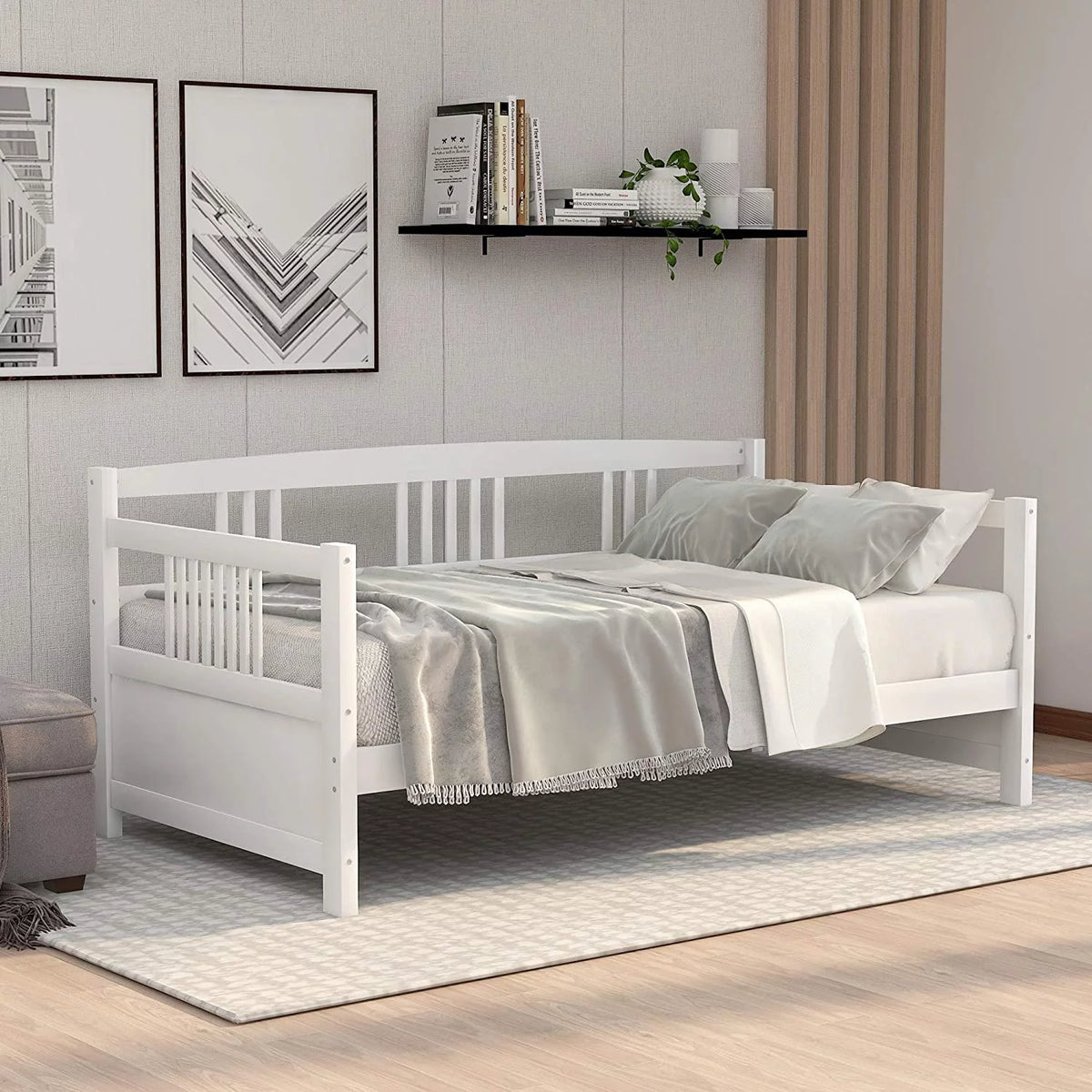 Solid Wood Twin Size Daybed H5223