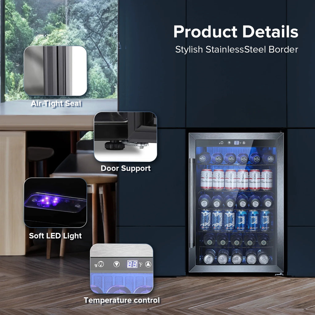 4.4 Cu.ft Beverage Refrigerator Cooler with Glass Door K6443